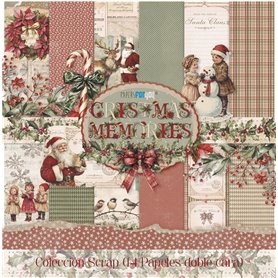 Colección 12 Papeles Scrap doble cara 180gr 12''x12'' (Christmas Memories)