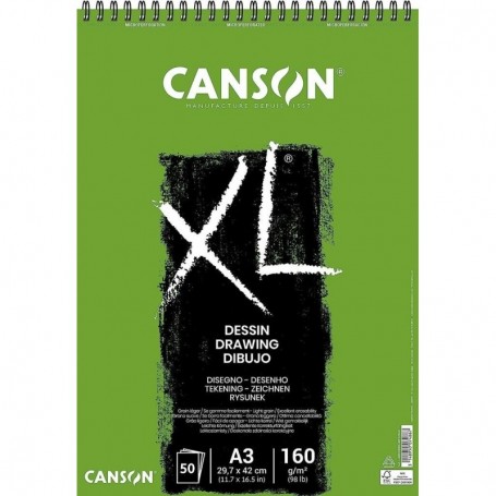 Bloc dibujo espiral CANSON XL A3 160g