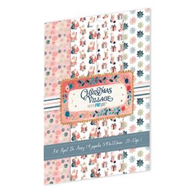 Kit 4 Papeles Arroz 54×33 cm (Christmas Village I)