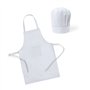 Set Infantil Delantal+Gorro Blanco