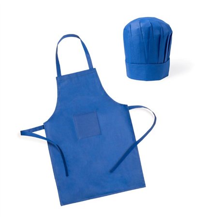 Set Infantil Delantal+Gorro Azul