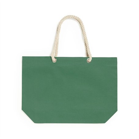 Bolsa algodón Verde con asas 55x39 cm