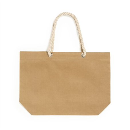 Bolsa algodón Marrón con asas 55x39 cm