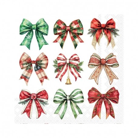 Servilleta MERRY RIBBONS WHITE