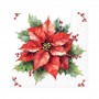 Servilleta FESTIVE POINSETTIA WHITE