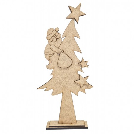 Árbol con Papá Noel DM 31x15cm
