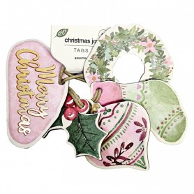 CHRISTMAS JOY tags 5pcs 7.5/8