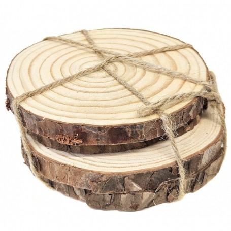 Set 4 posavasos MADERA 10cm  Ø