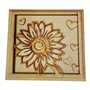 Cuadro Girasol con Corazones en Relieve de Madera DM