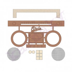 Silueta Dm Conjunto Piezas Radio 