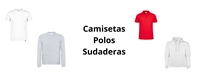 Camisetas, Polos, Sudaderas.