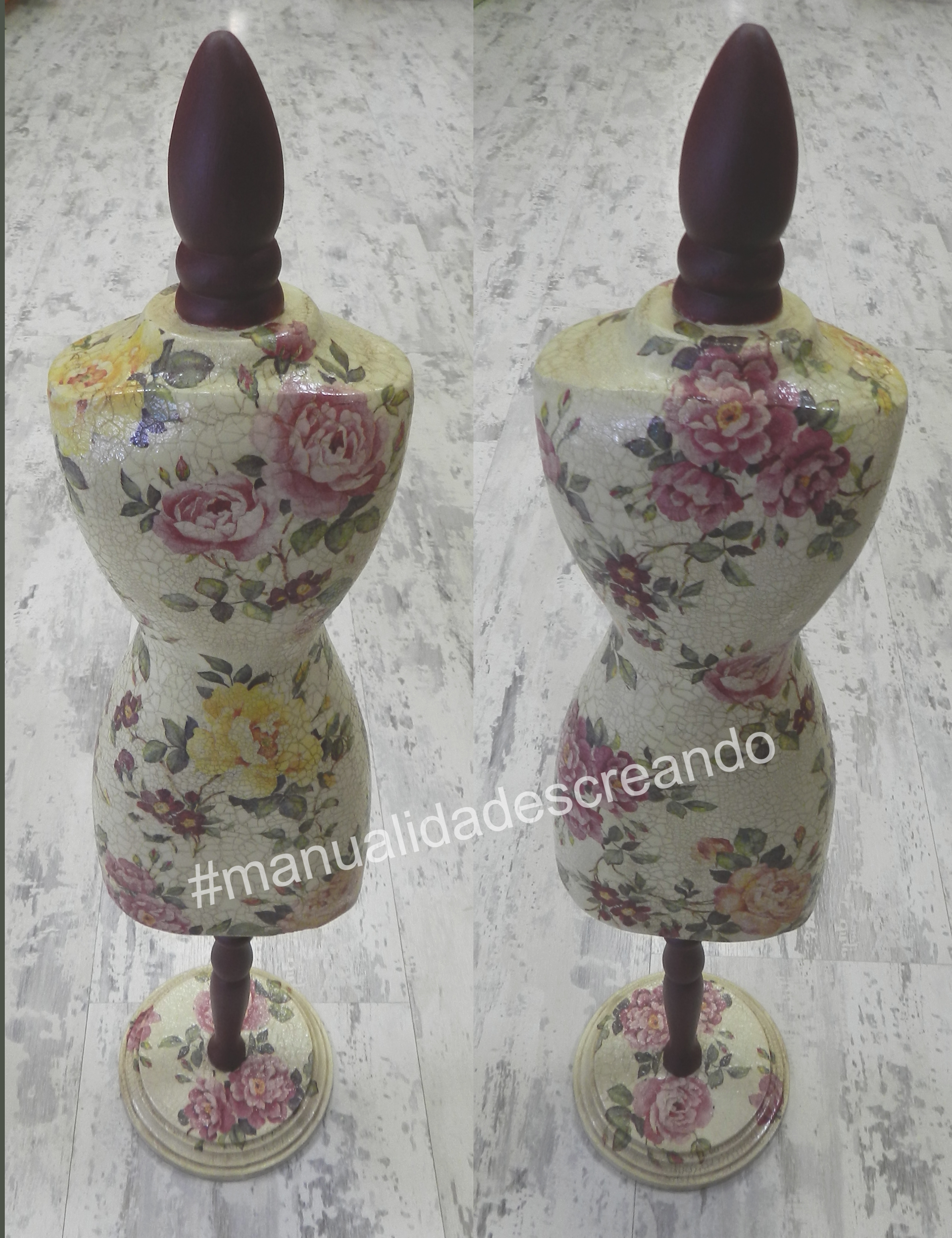 maniqui decoupage curso manualidades 