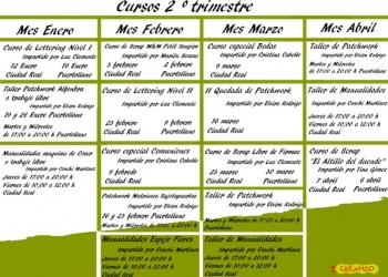 Cursos 2º Trimestre