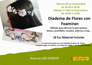 Diadema de Flores con Foamiran