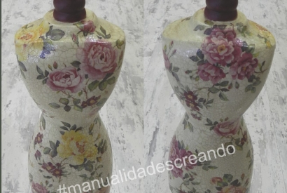 Maniquí Decorado con Decoupage